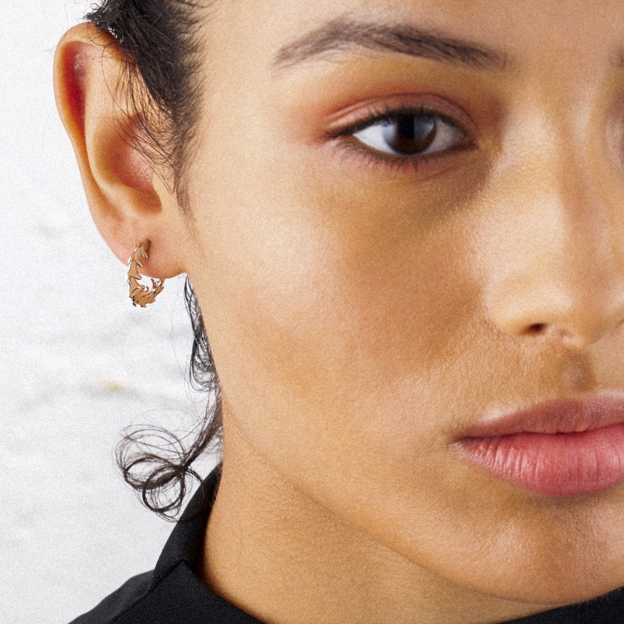 Serpent's Trace Mini Hoop Earrings - Silver