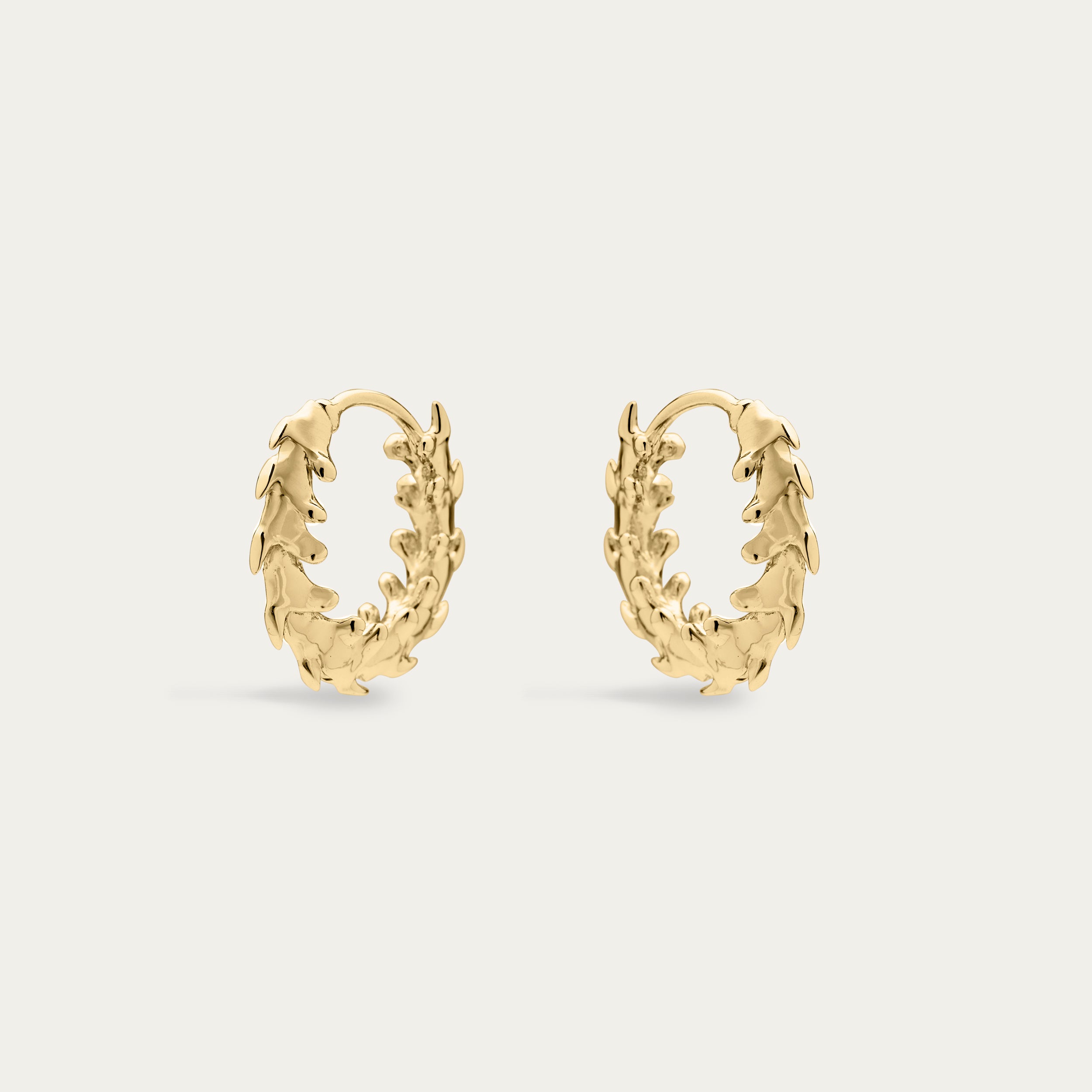 Serpent's Trace Mini Hoop Earrings - Yellow Gold Vermeil