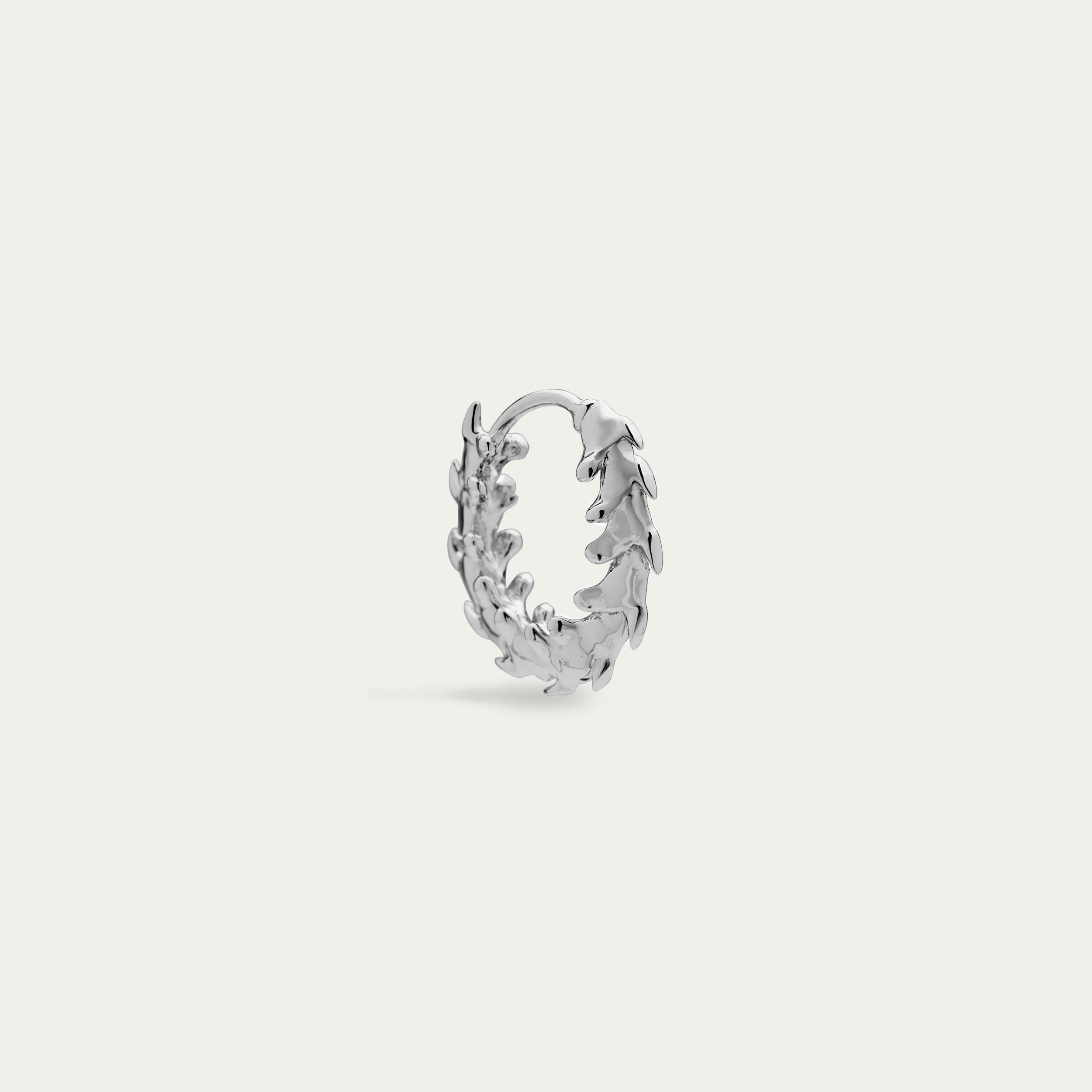 Serpent's Trace Mini Hoop Earrings - Silver