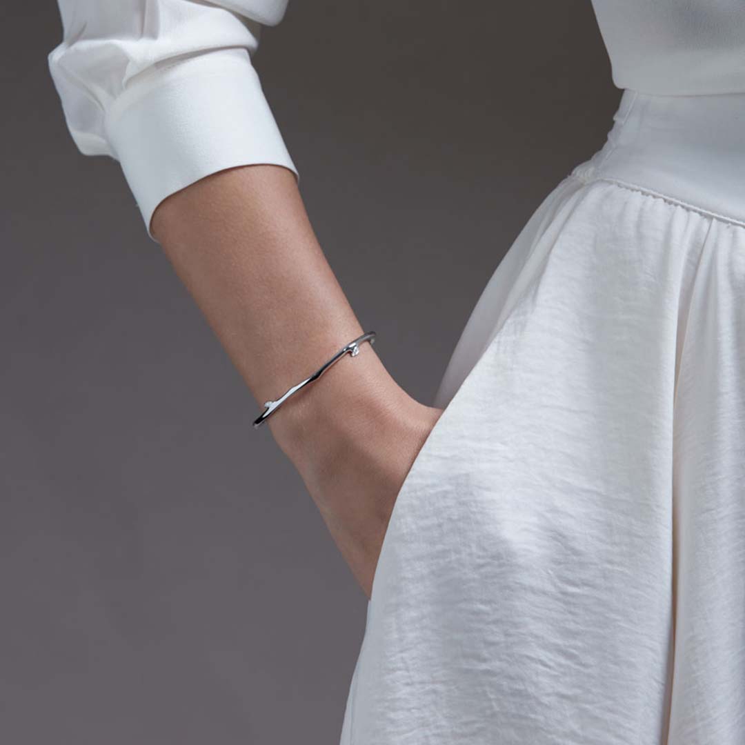 Cherry Blossom Branch Bangle