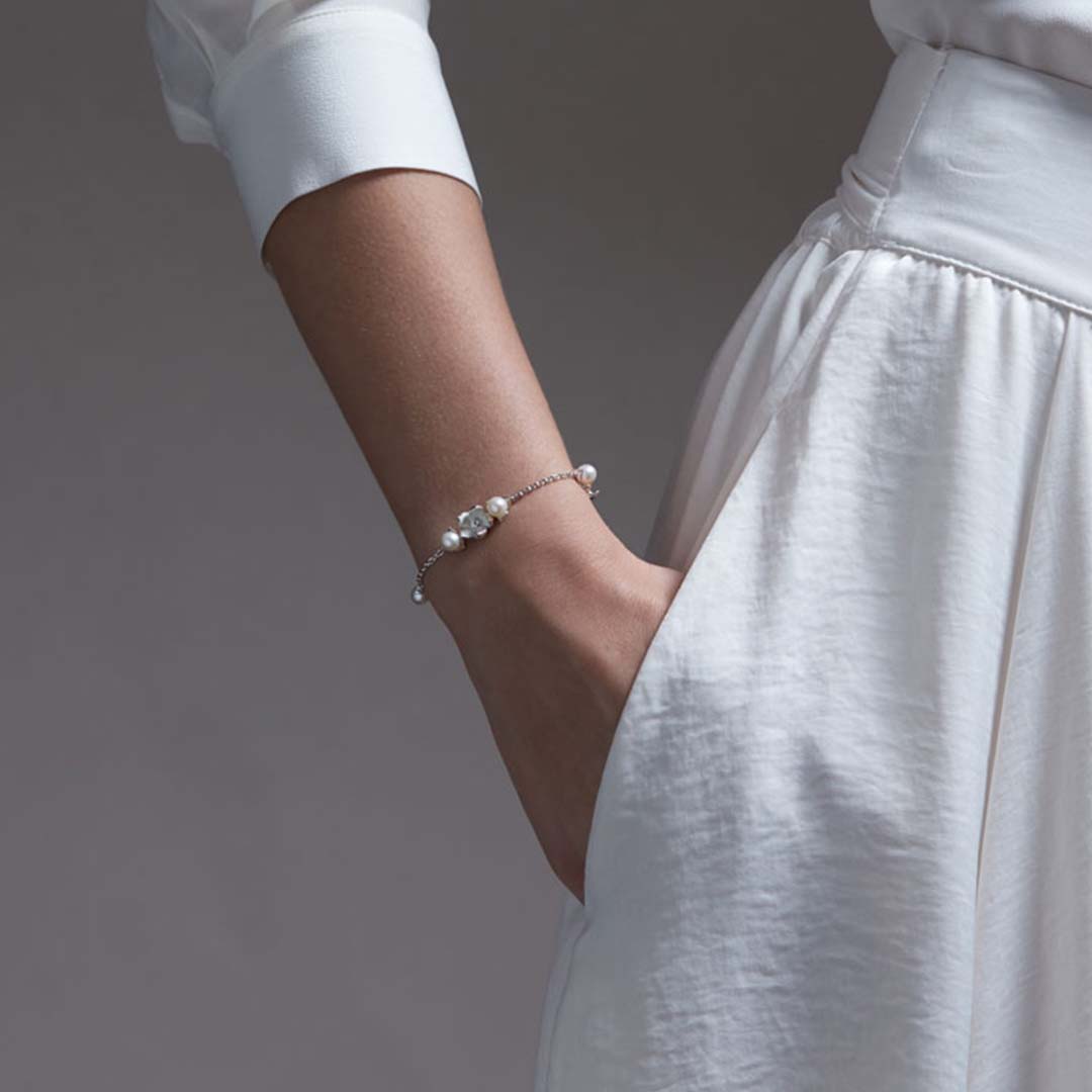 Cherry Blossom Trio Flower Bracelet