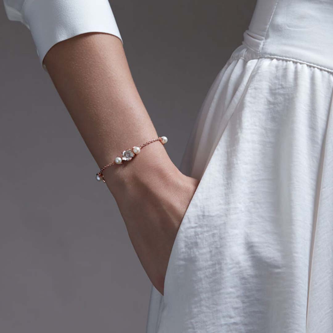 Cherry Blossom Trio Flower Bracelet