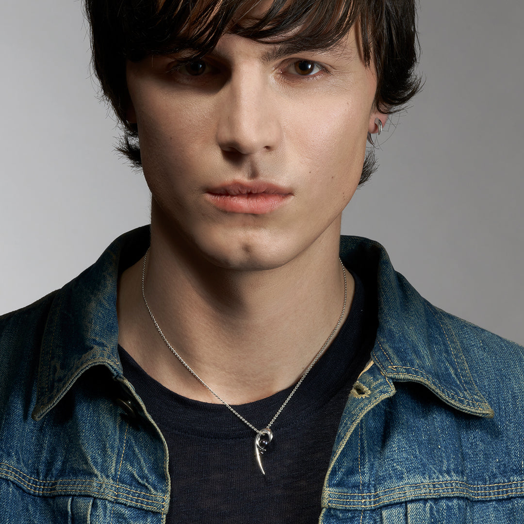 Hook Pendant, Black Pearl