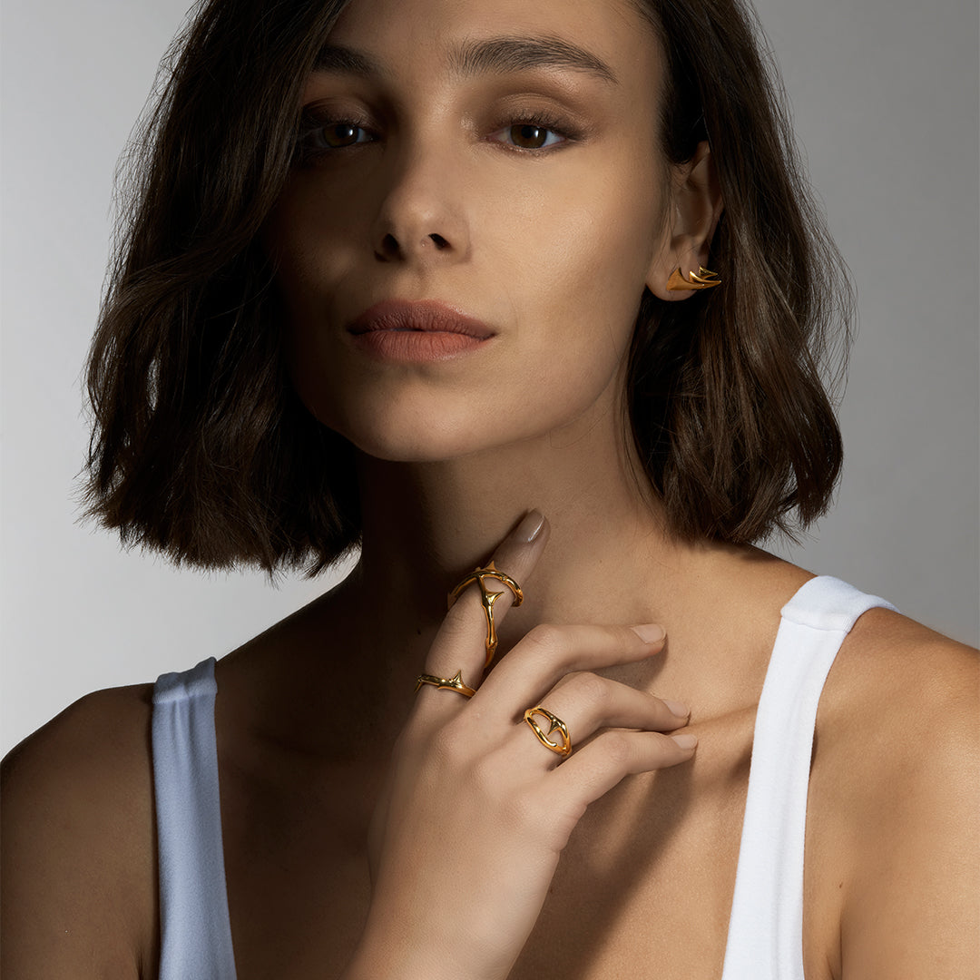 Rose Thorn Long Ring