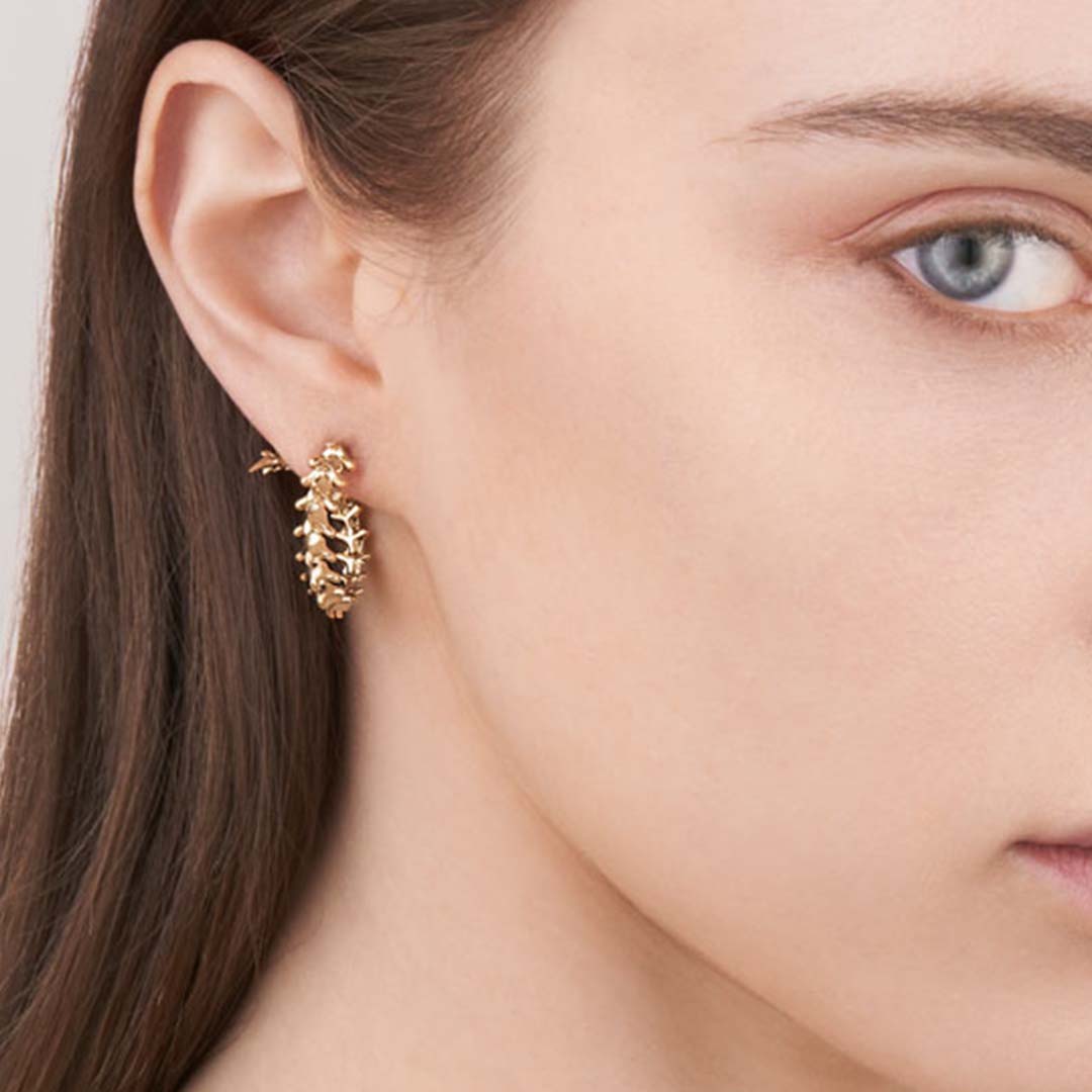 Serpent's Trace Hoop Earrings
