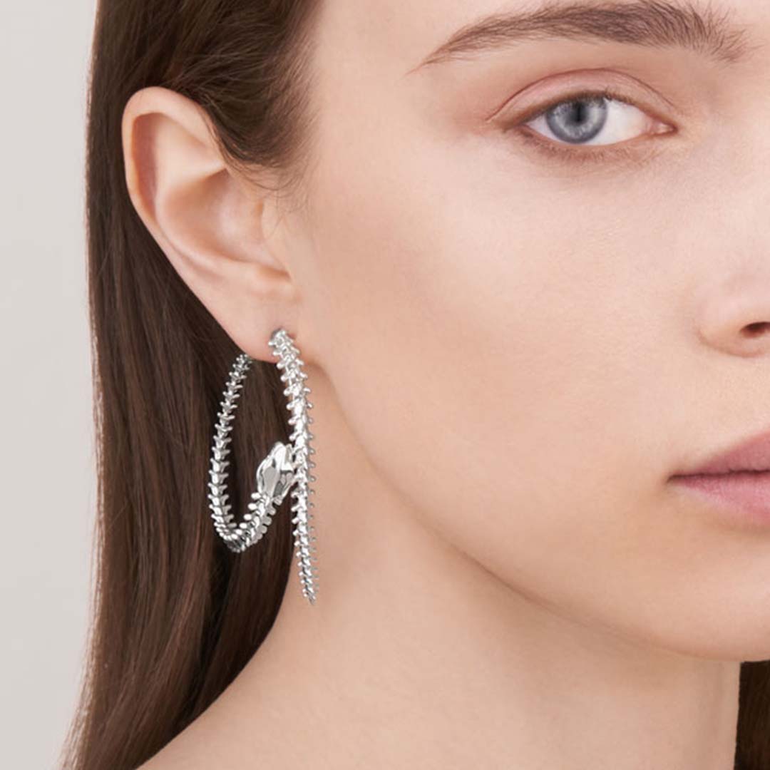 Serpent's Trace Hoop Earrings, Statement