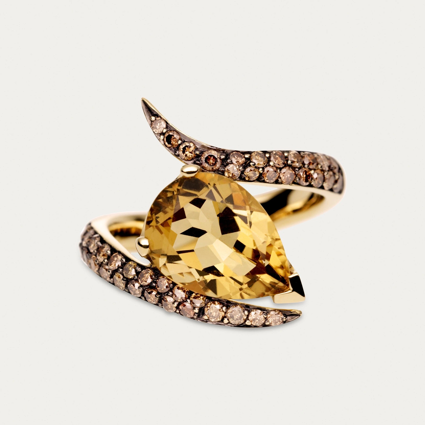 Aurora Ring, Champagne Quartz