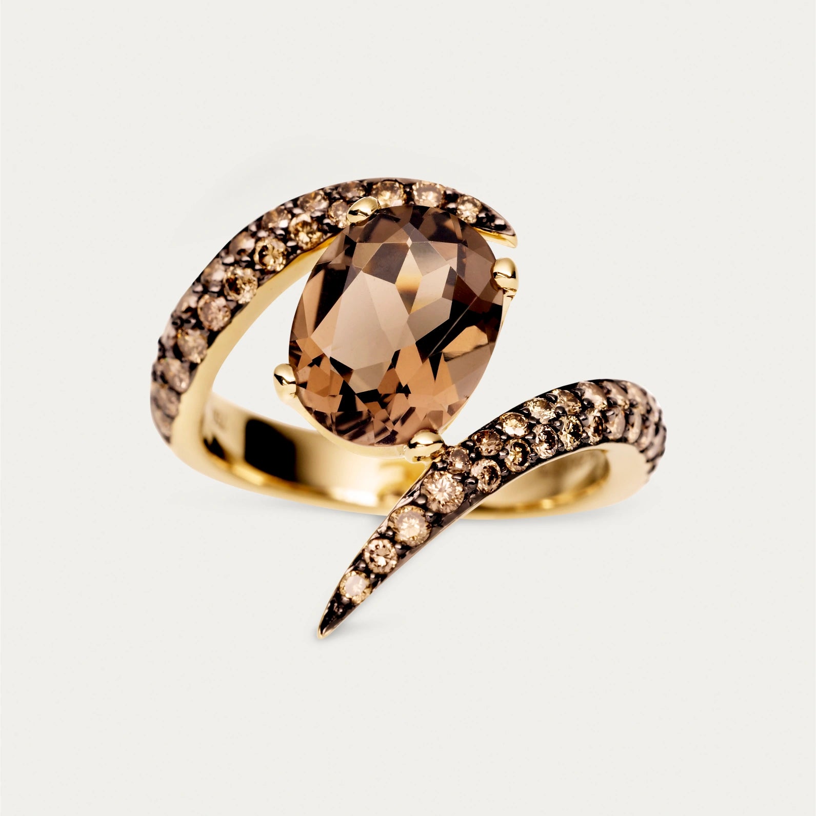 Aurora Ring, Smokey Quartz