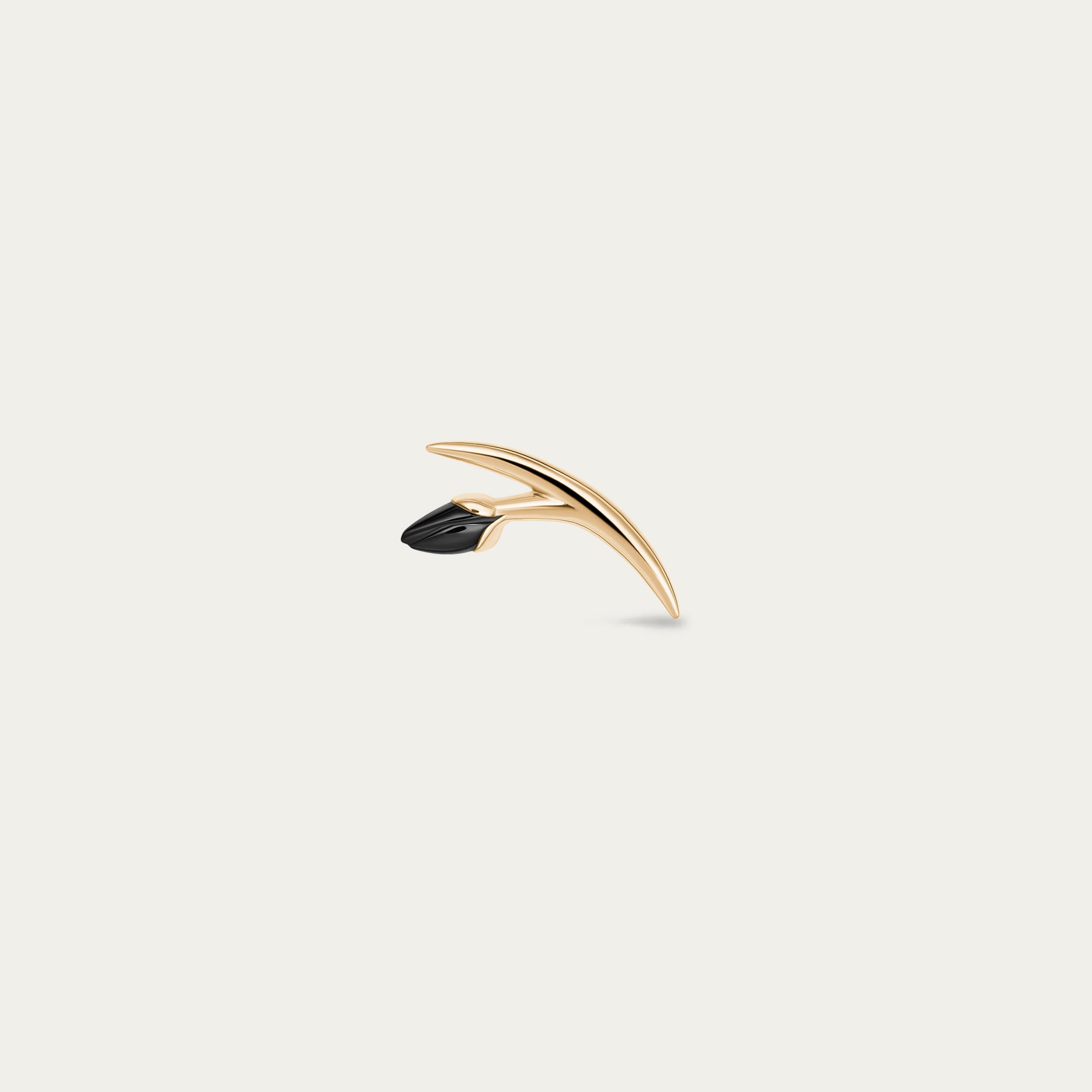 shaun-leane-london-black-orchid-bud-stud-earring-single-18ct-yellow-gold-plated-right