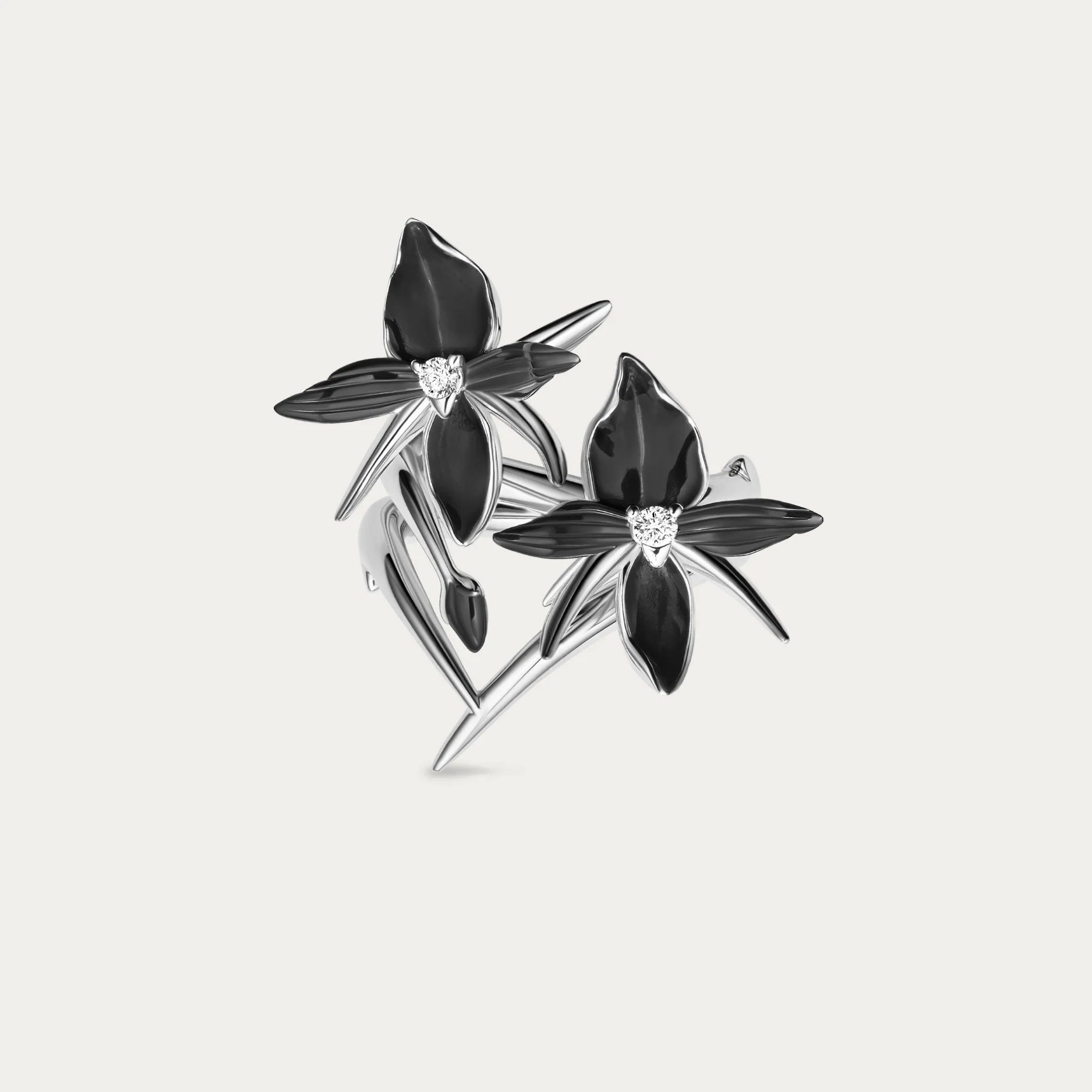 shaun-leane-london-black-orchid-double-flower-ring-silver