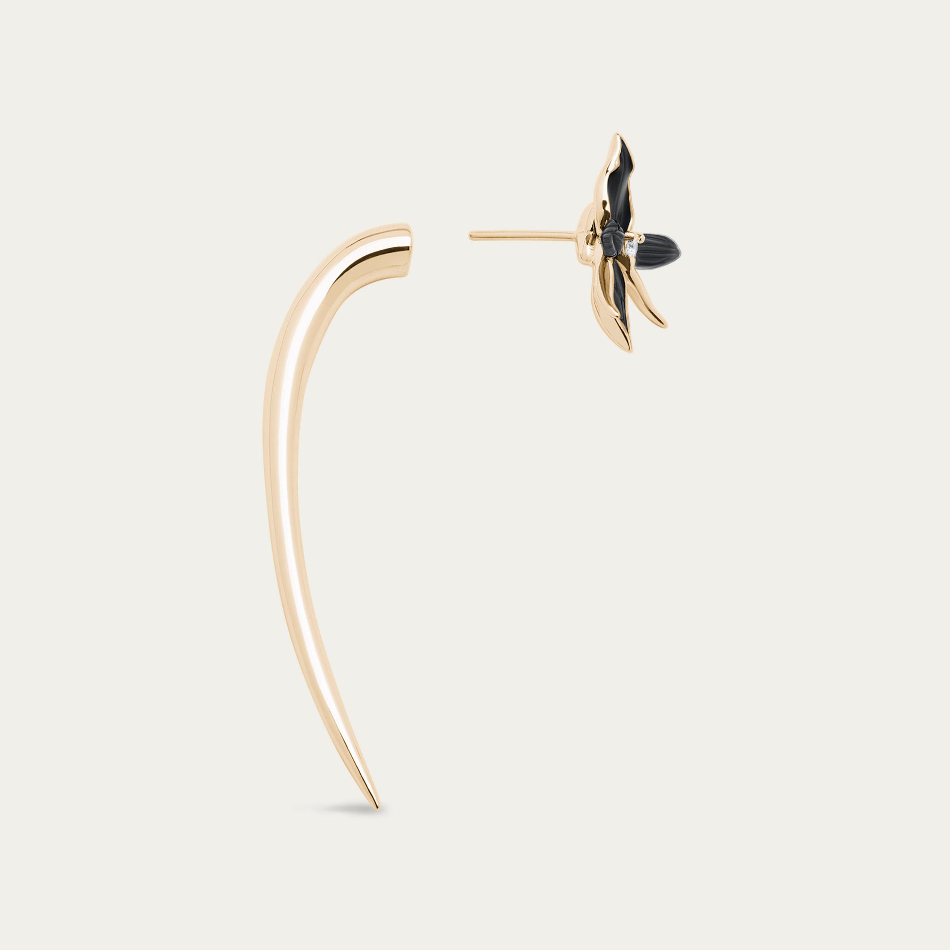 Shaun Leane London | Black Orchid Hook Earrings