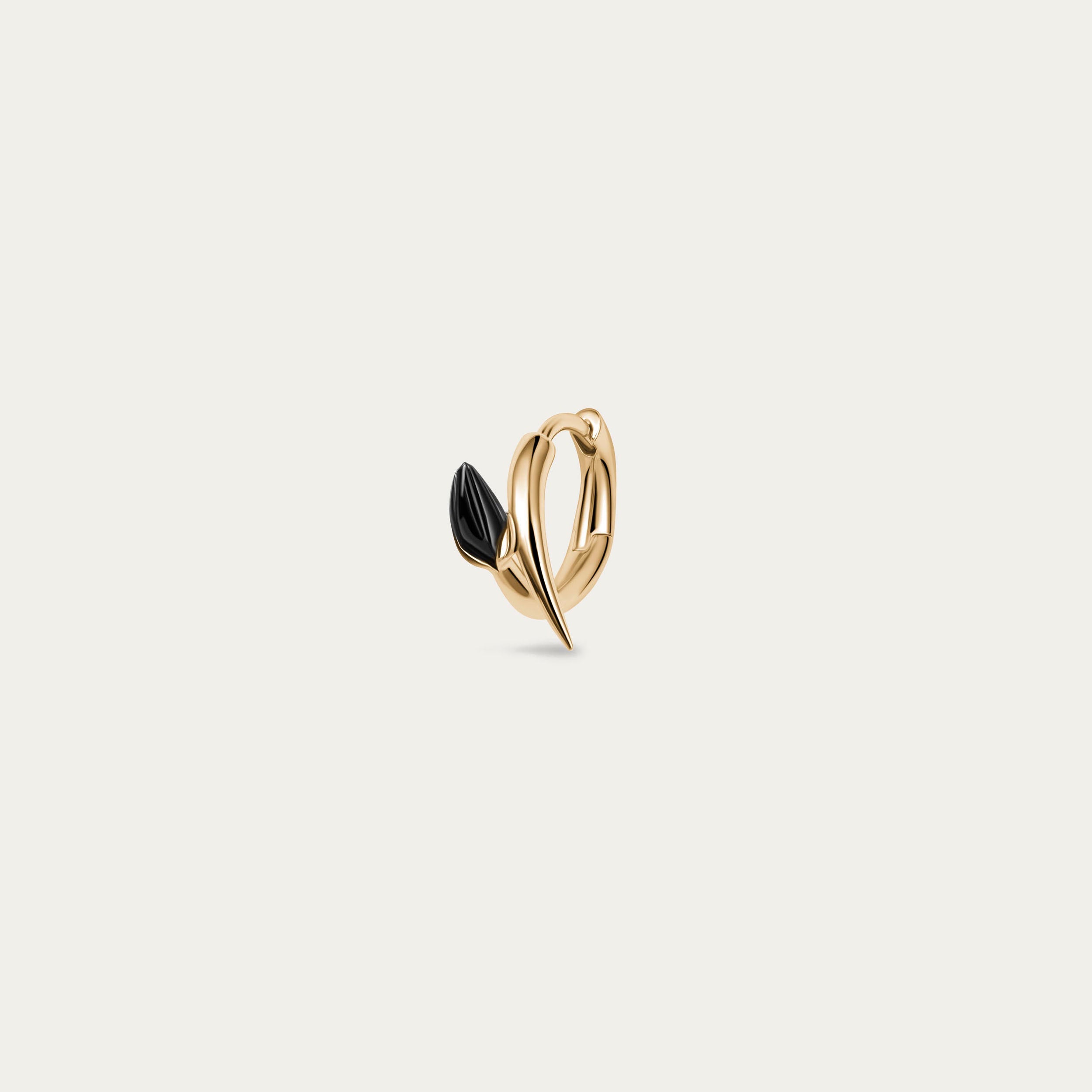 shaun-leane-london-black-orchid-bud-hoop-earring-18ct-yellow-gold-plated-single-right
