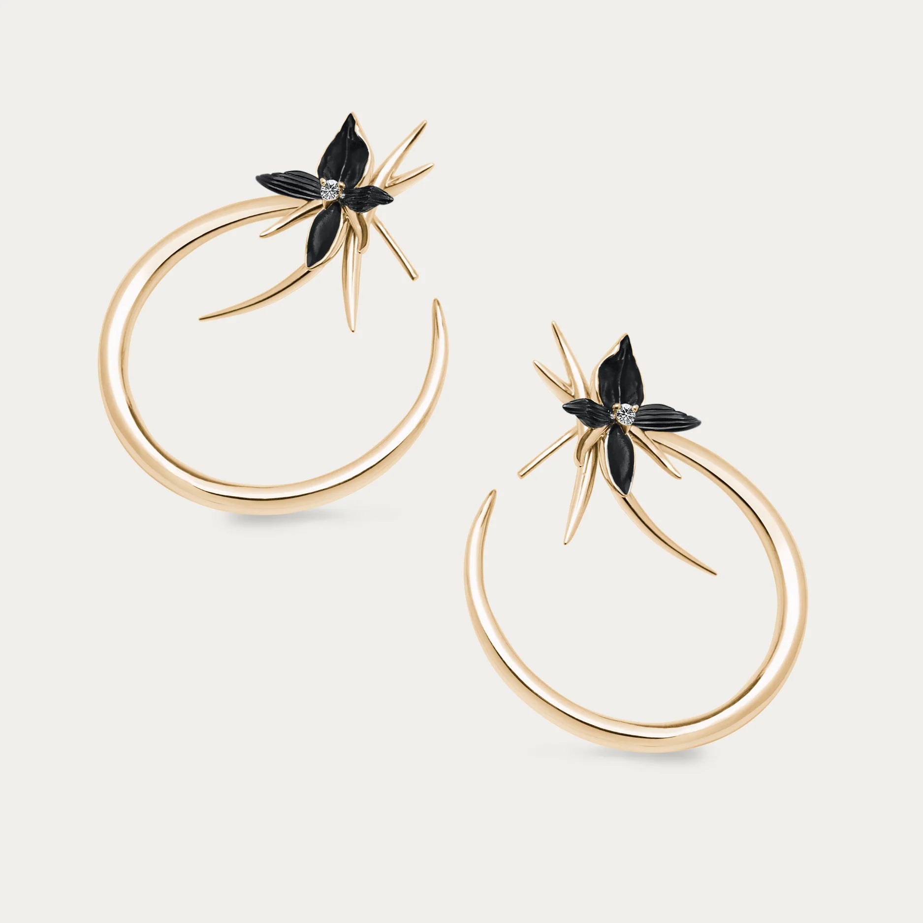 shaun-leane-london-black-orchid-hoop-earrings-18ct-yellow-gold-plated