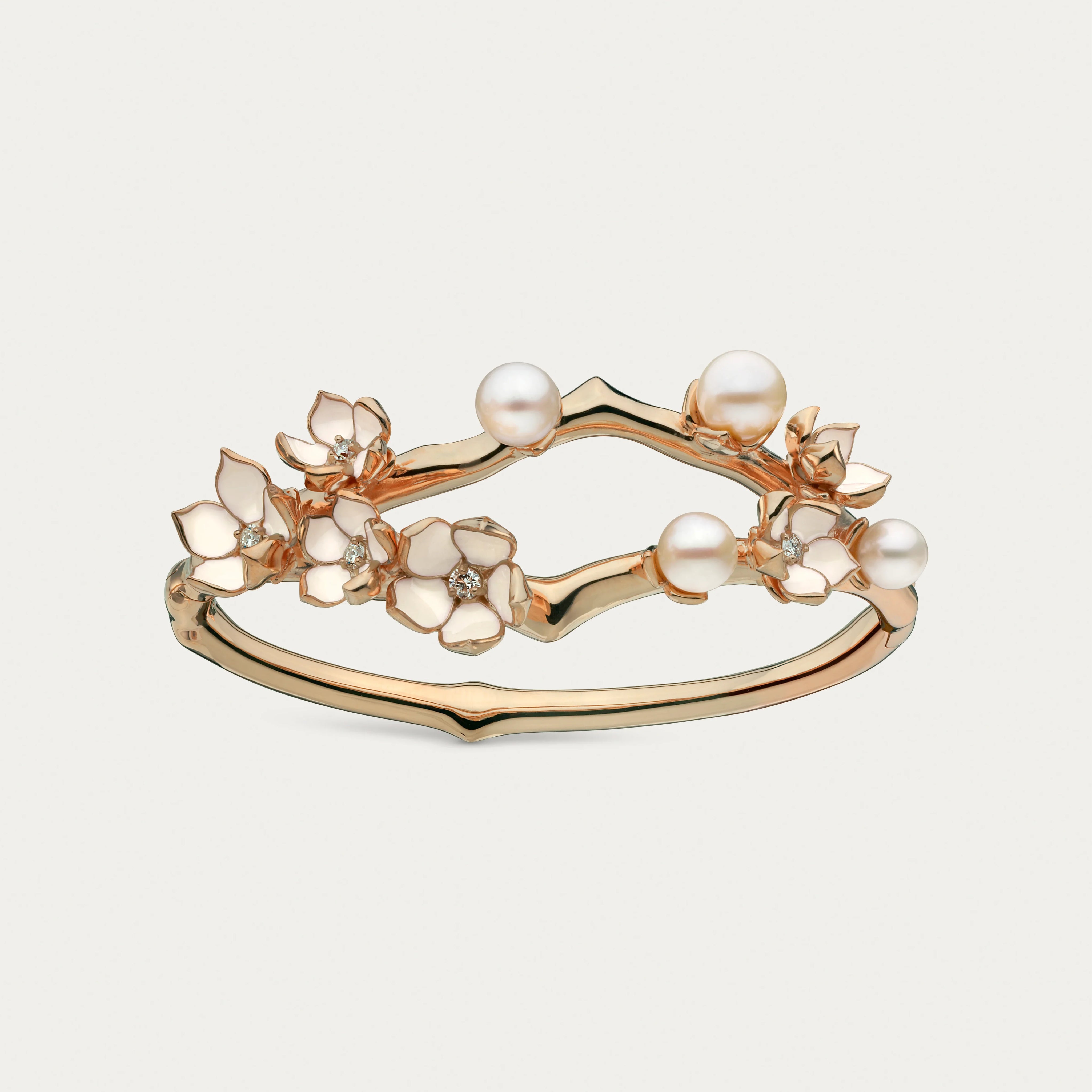 shaun-leane-london-cherry-blossom-bangle-pearl -18ct-rose-gold