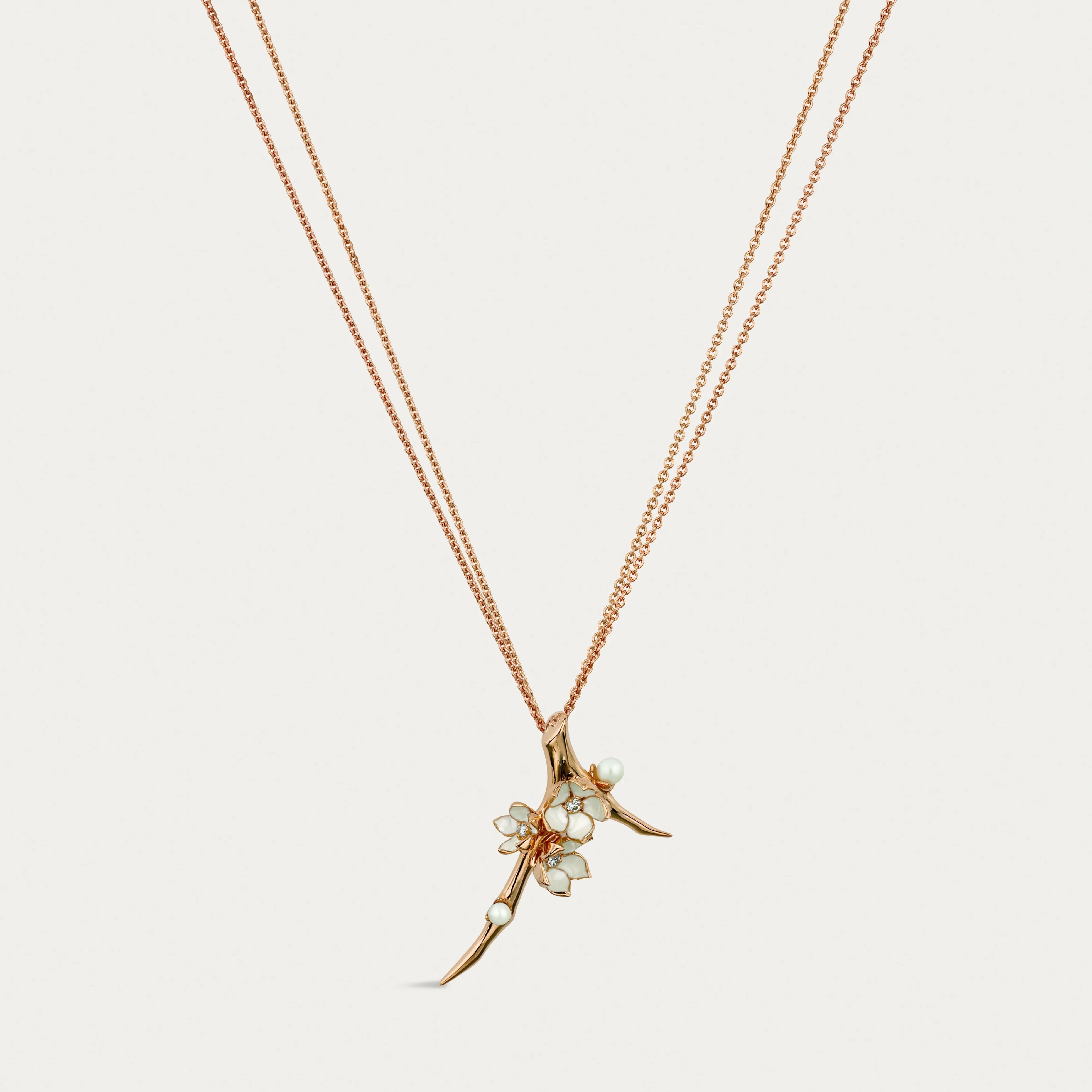 shaun-leane-london-cherry-blossom-branch-pendant -18ct-rose-gold