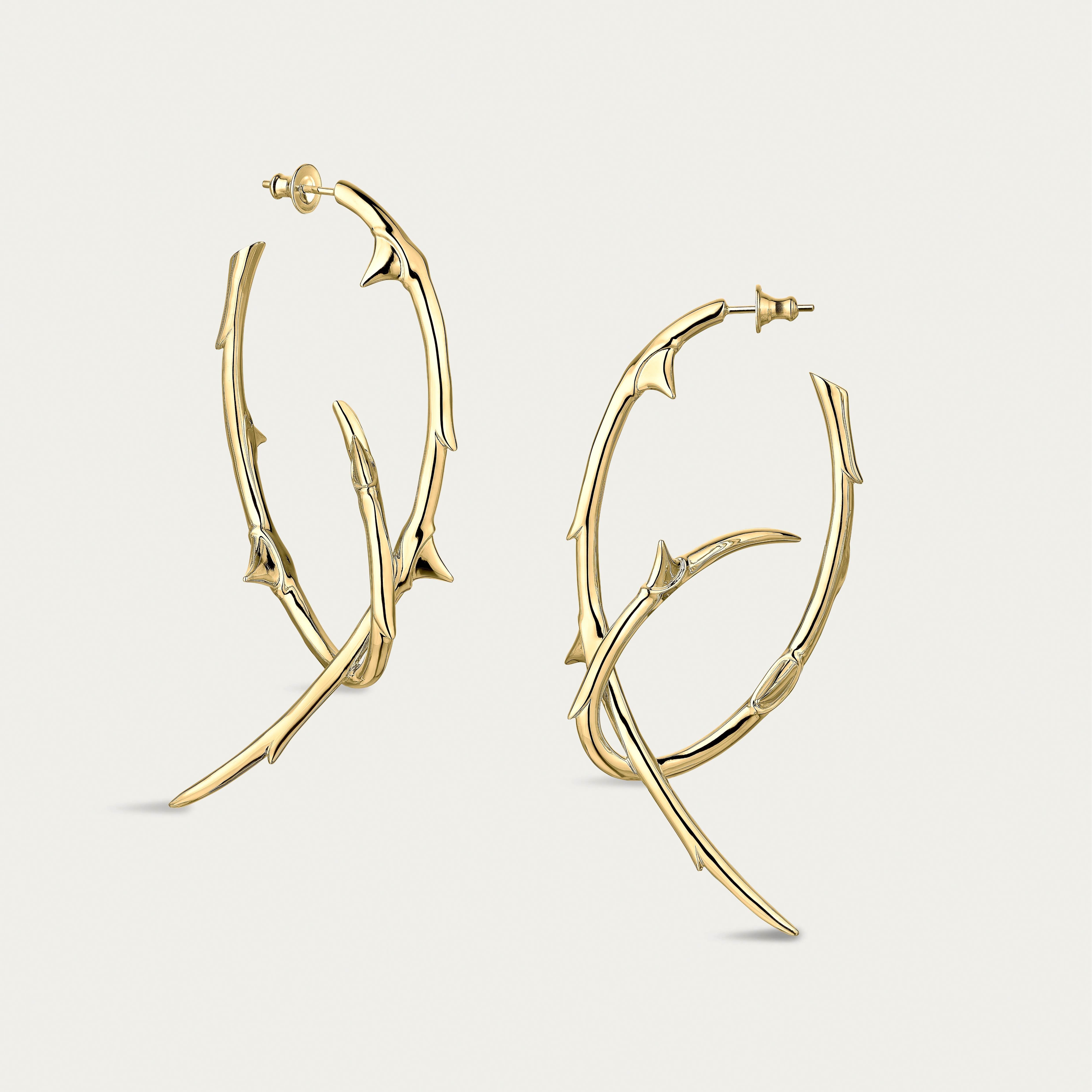 Shaun Leane London | Rose Thorn Large Hoop Earrings