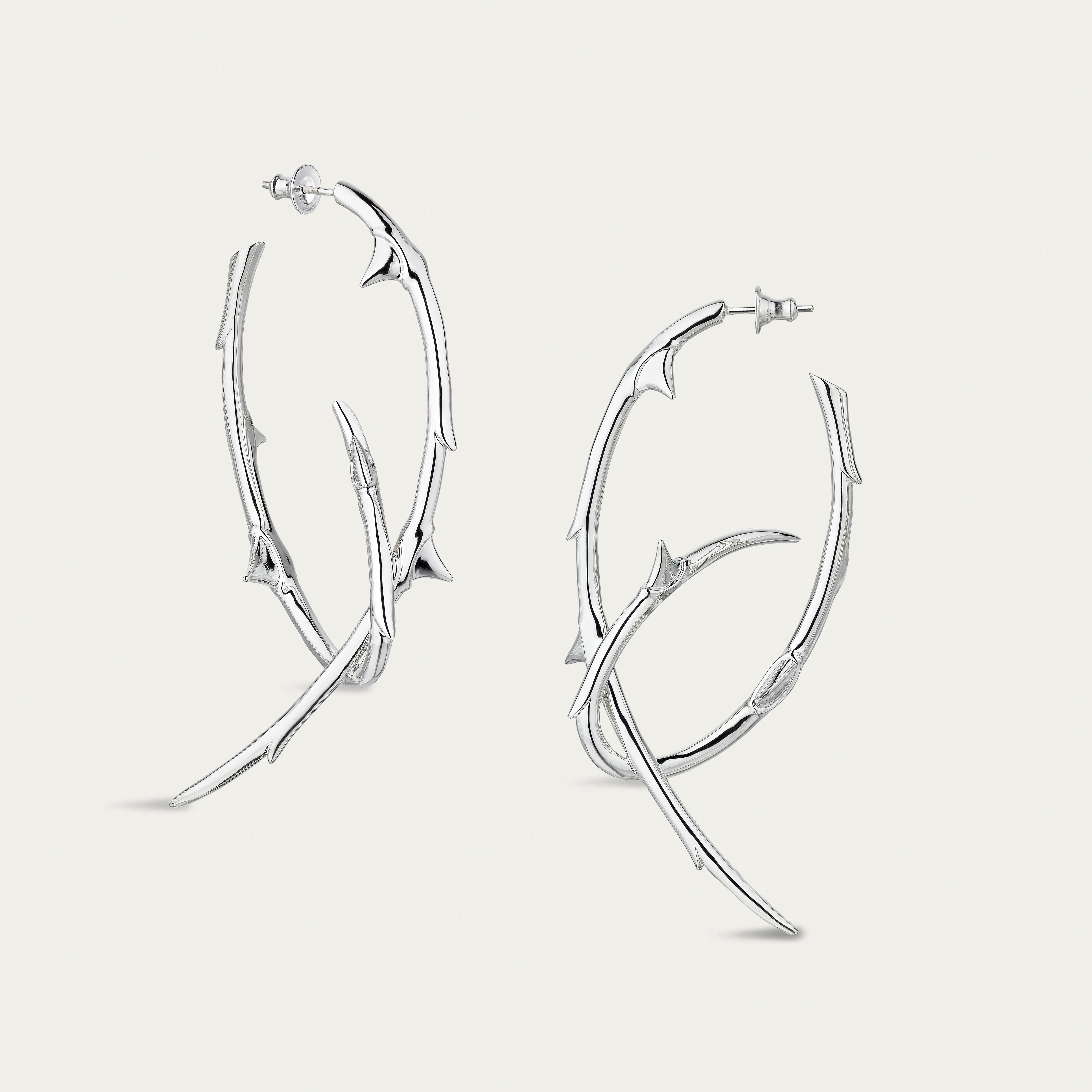 Shaun Leane London | Rose Thorn Large Hoop Earrings