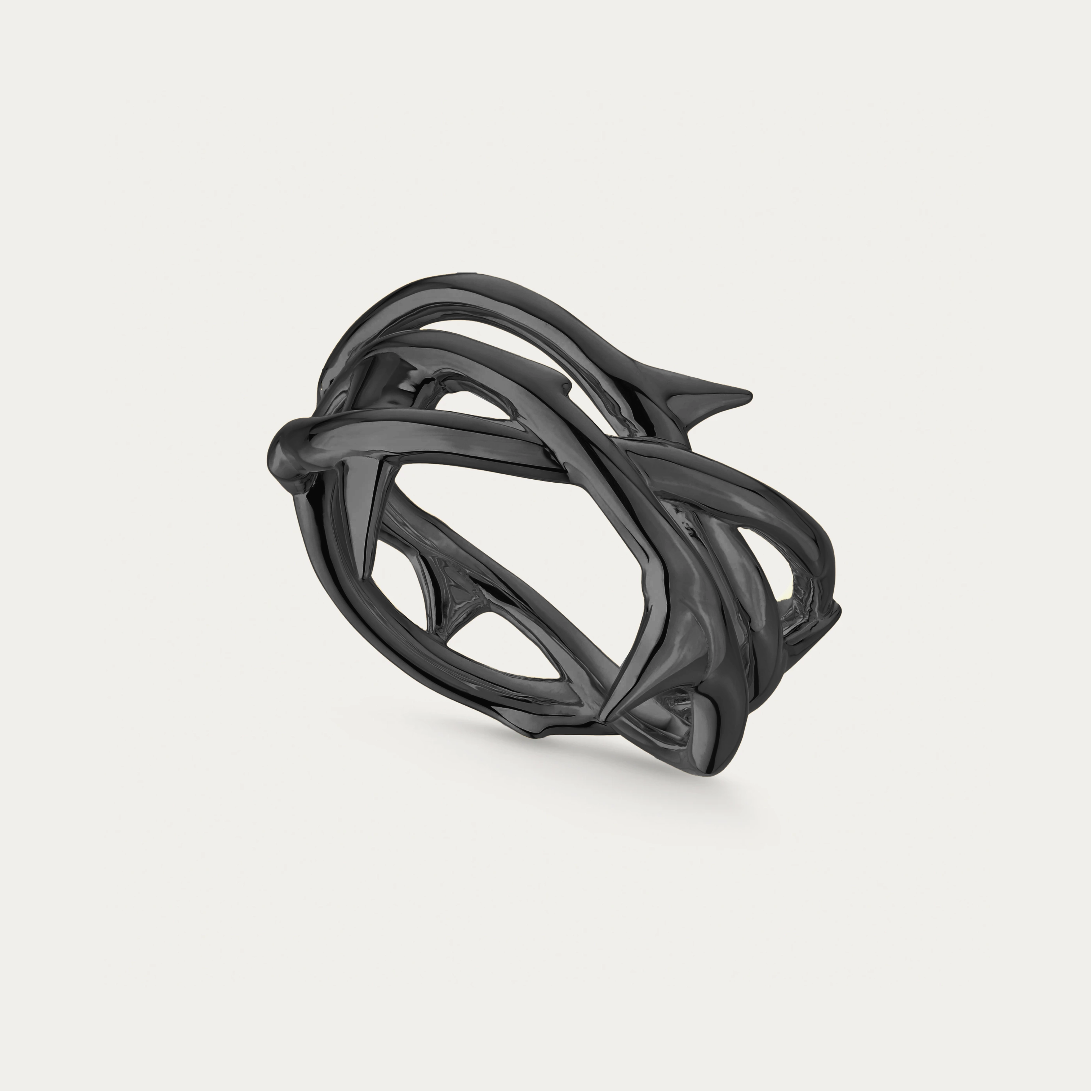 Rose Thorn Triple Band Ring