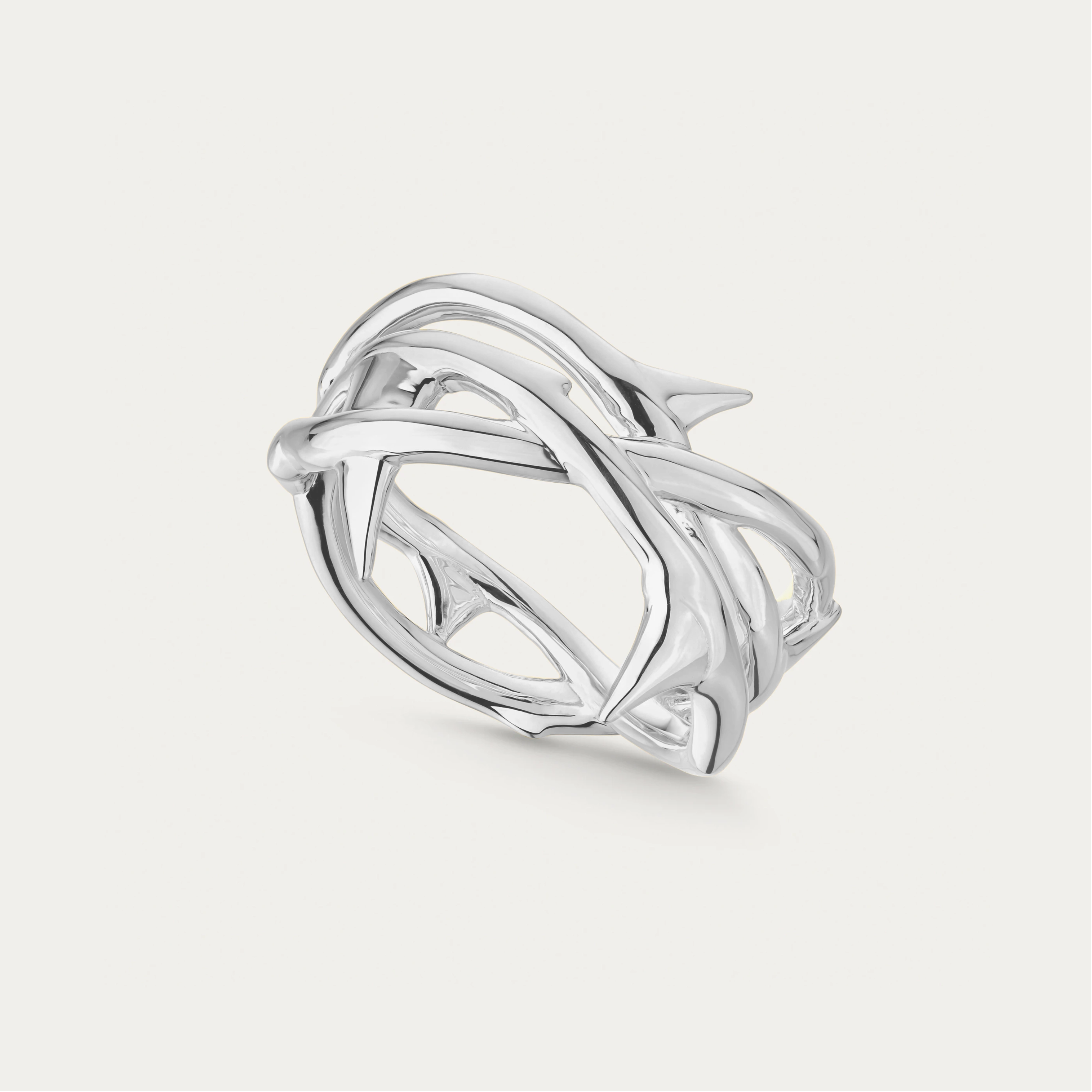 Rose Thorn Triple Band Ring