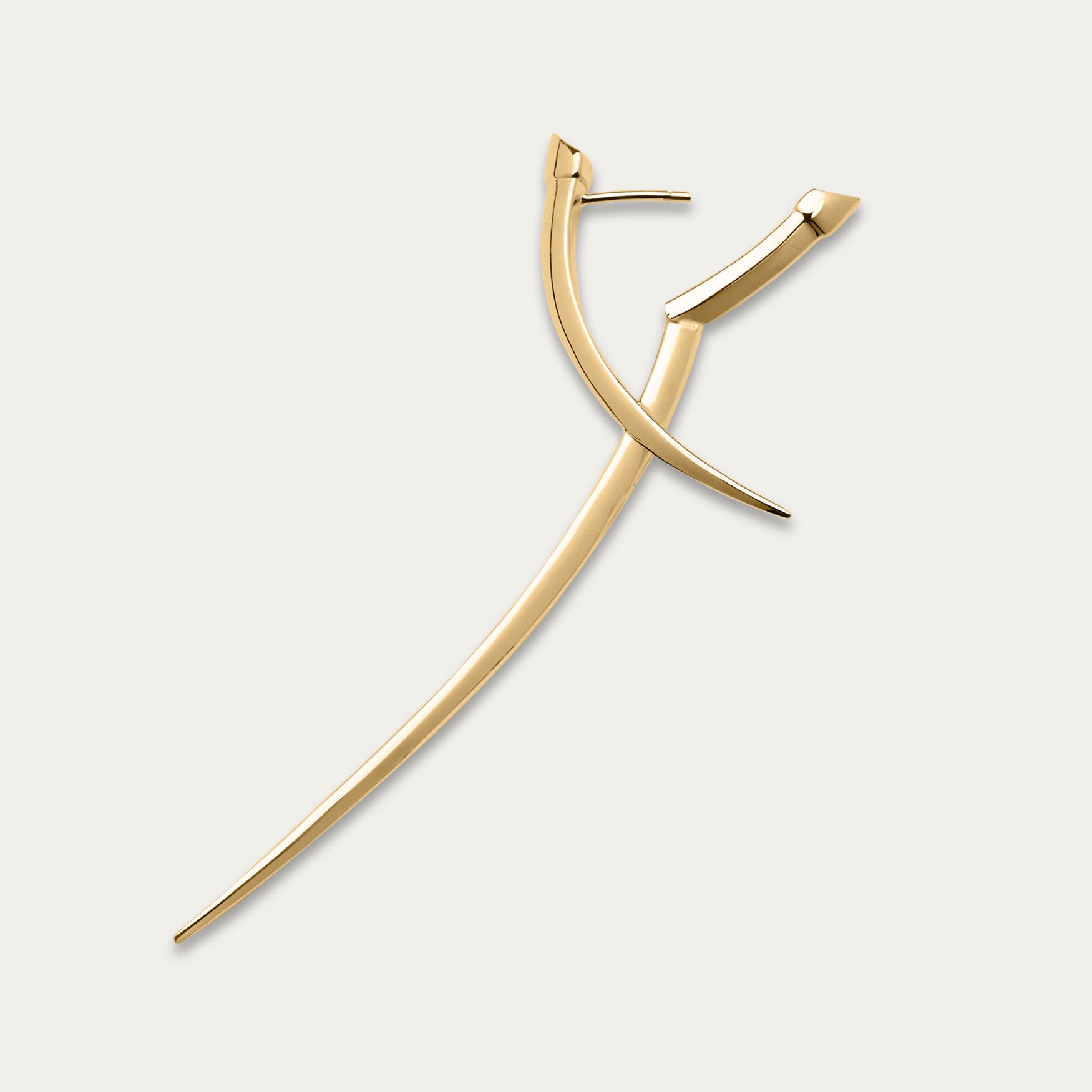 Sabre Statement Crossover Earring, Single