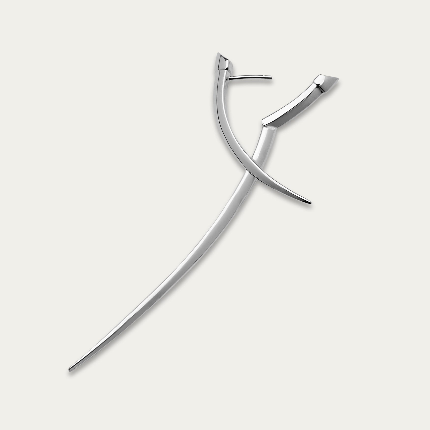 Sabre Statement Crossover Earring, Single
