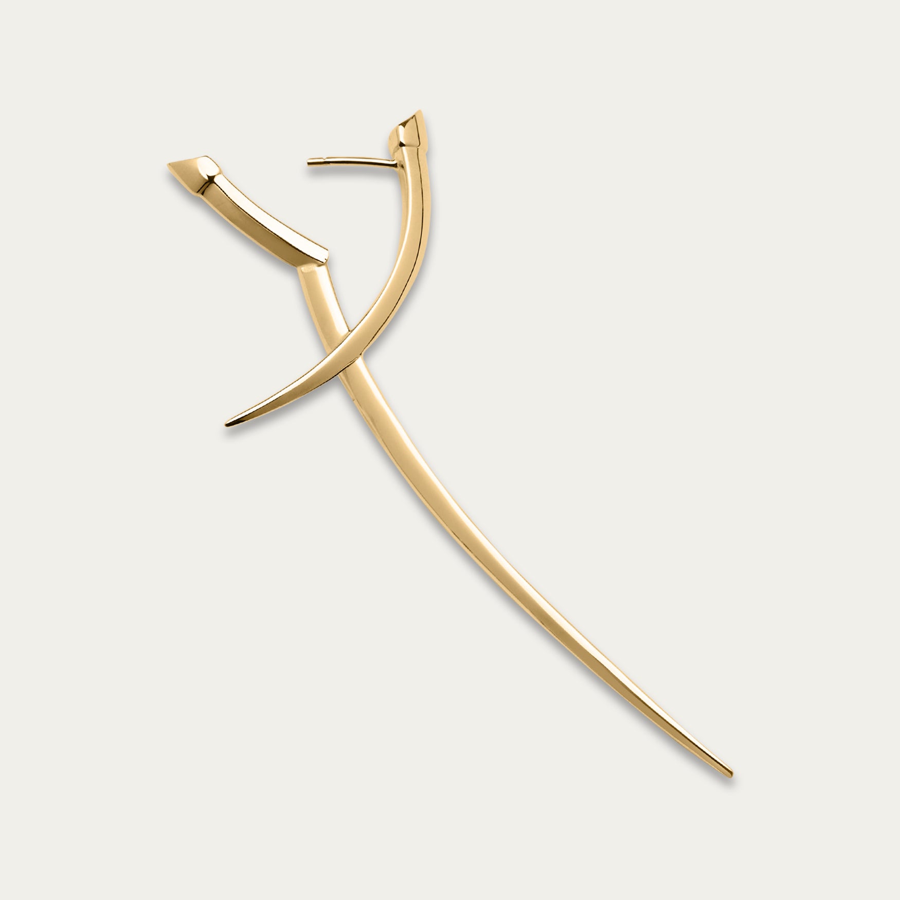 Sabre Statement Crossover Earring, Single