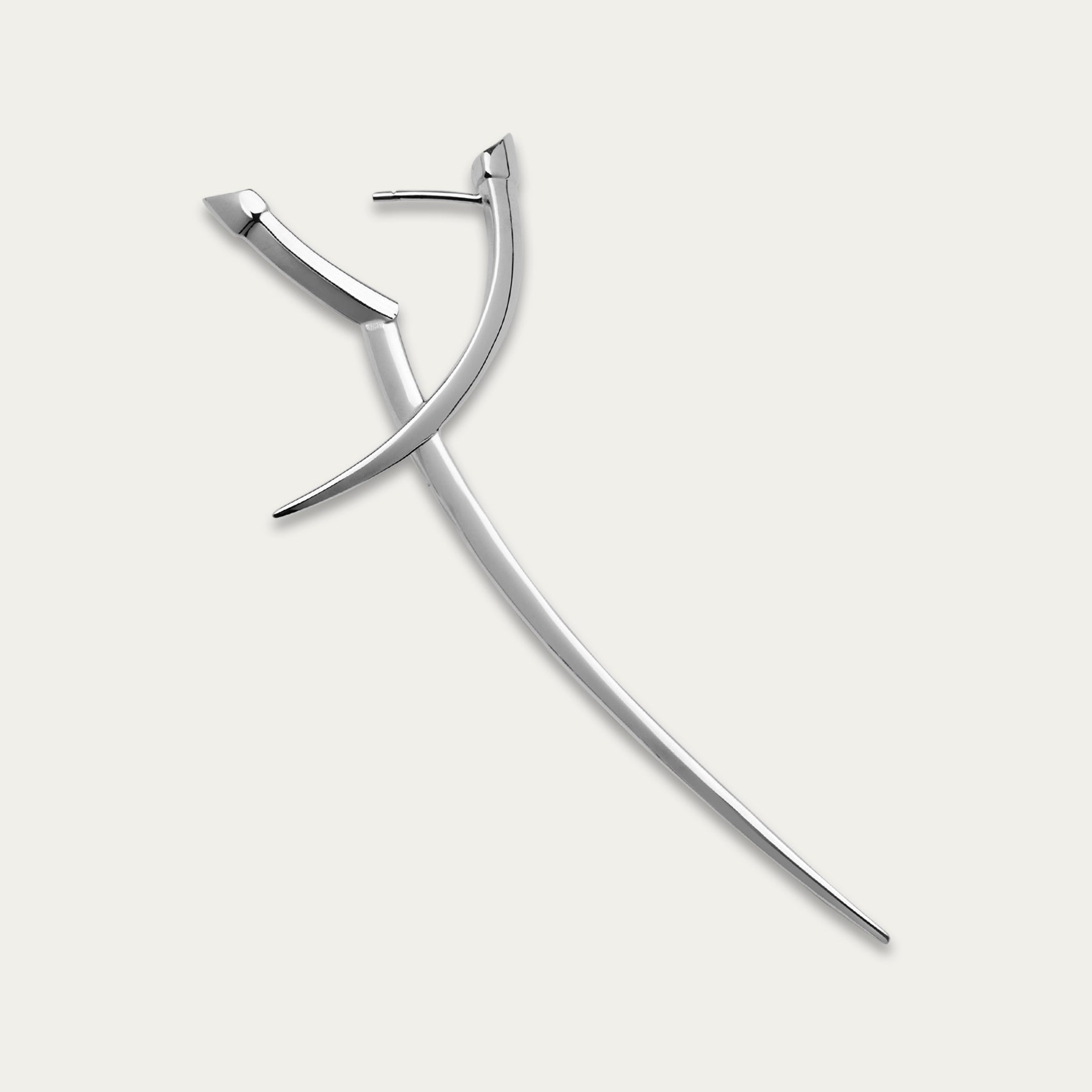 Sabre Statement Crossover Earring, Single
