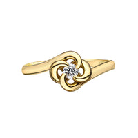 Entwined Petal10 Engagement Ring - 18ct Yellow Gold 