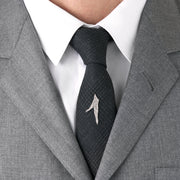 Olive Branch Tie Pin - 18ct White Gold & Diamond