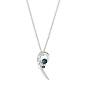 Hooked Pearl Pendant - Silver & Black Pearl