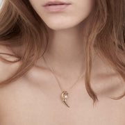 Hooked Pearl Pendant - Yellow Gold Vermeil