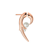 Hooked Pearl Earrings - Rose Gold Vermeil