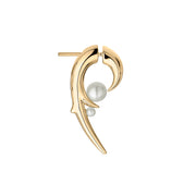 Hooked Pearl Earrings - Yellow Gold Vermeil