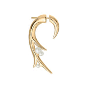 Hooked Pearl Large Earrings - Yellow Gold Vermeil