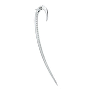 Hook Single Size 4 Earring - Silver & Diamond