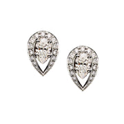 Interlocking Ariana Stud Earrings - 18ct White Gold & 1.31ct Diamond