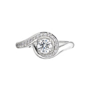 Entwined50 Engagement Ring - 18ct White Gold & 0.63ct Diamond