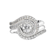 Entwined50 Engagement Ring - 18ct White Gold & 0.63ct Diamond
