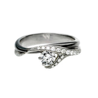 Entwined Vine40 Engagement Ring - 18ct White Gold 