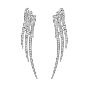 Shaun Leane 18ct White Gold Diamond Triple Hook Earrings