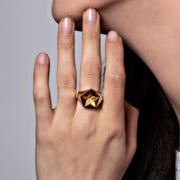 Arc Star Signet Ring - Yellow Gold Vermeil