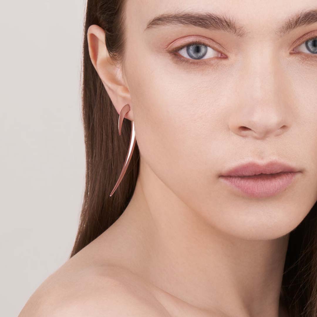 Hook Size 2 Earrings - Rose Gold Vermeil