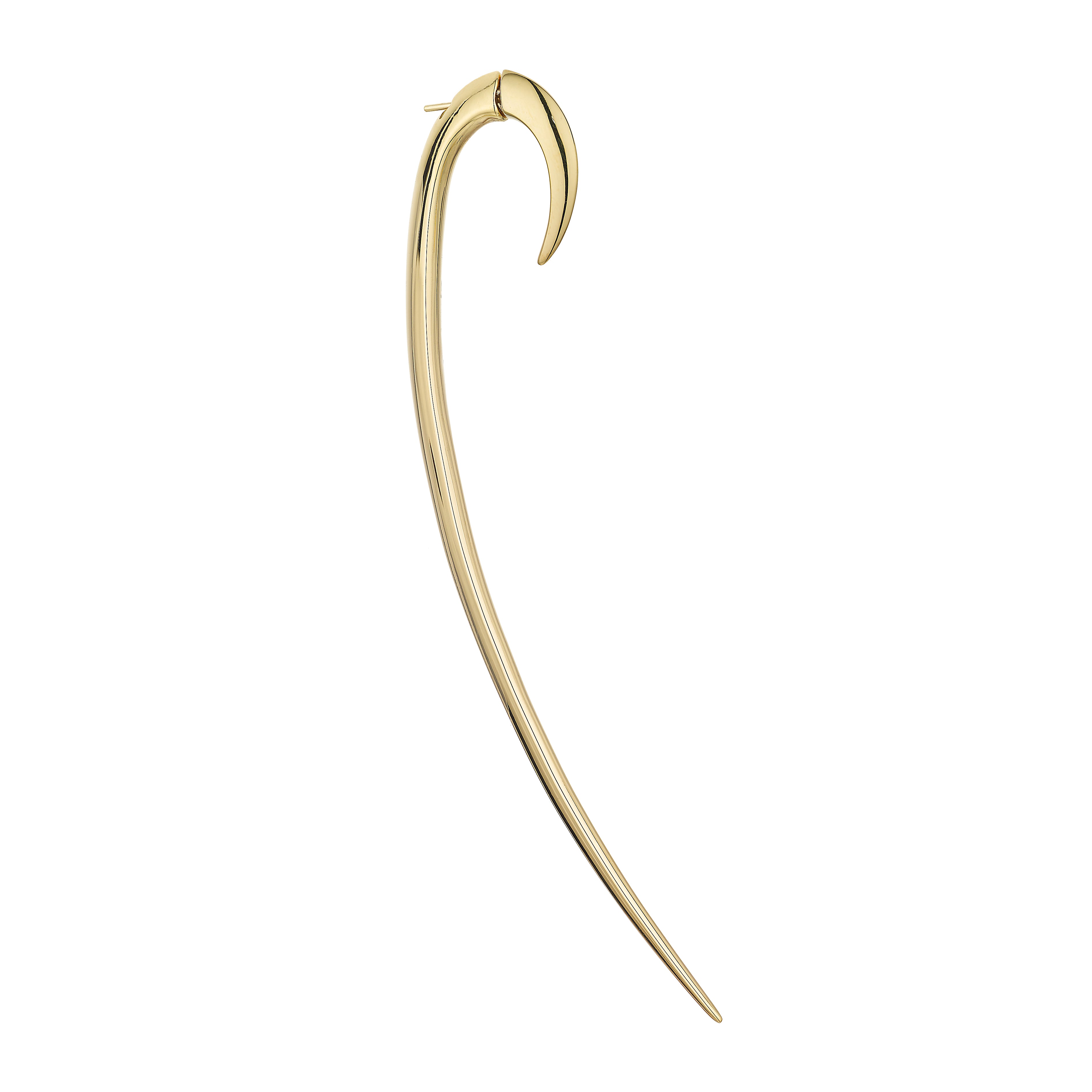 Hook Single Size 4 Earring - Yellow Gold Vermeil
