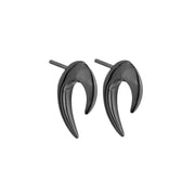 Talon Mini Earrings - Silver Black Rhodium