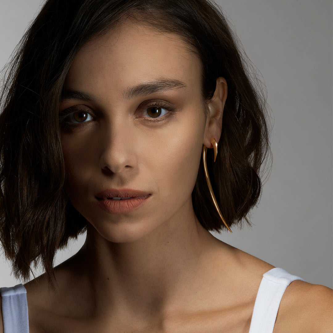 Hook Size 3 Earrings - Rose Gold Vermeil