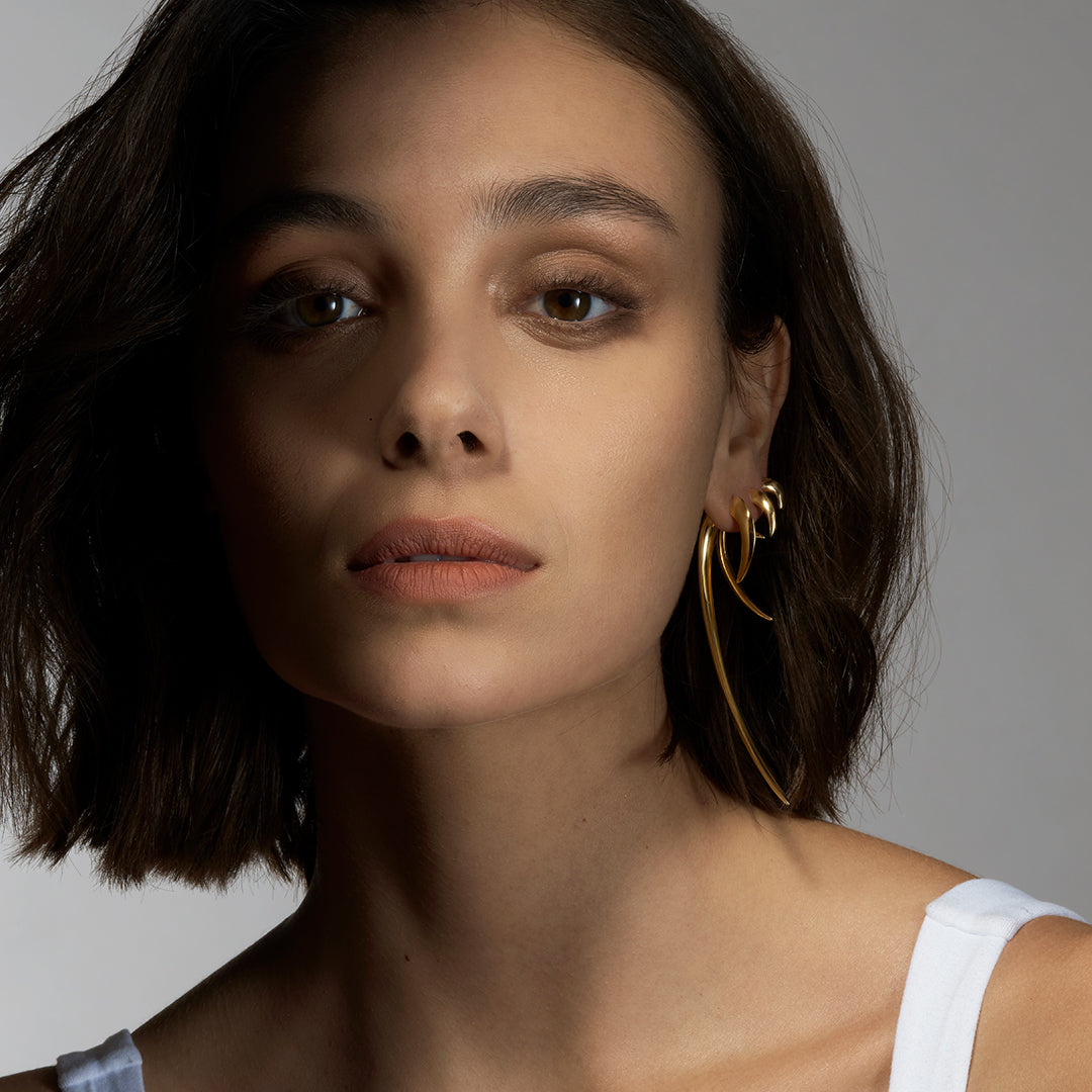 Hook Single Size 3 Earring - Yellow Gold Vermeil