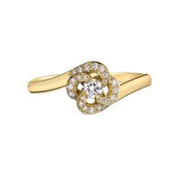 Entwined Petal10 Engagement Ring - 18ct Yellow Gold 