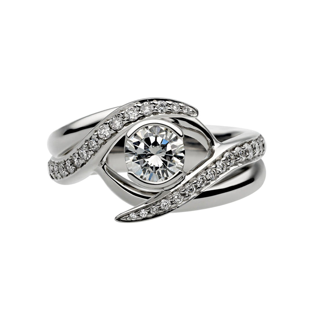 Interlocking Ring Set Interlocking engagement and wedding ring set 60 photos - Astyledwedding.com