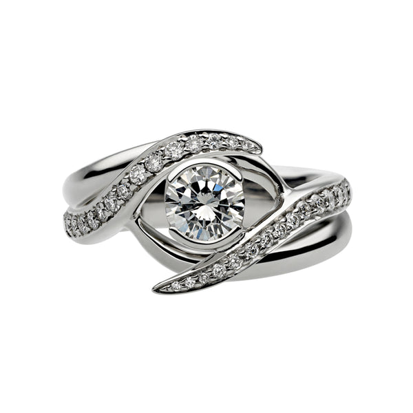 Entwined Rapture50 Engagement Ring Set - Platinum & 0.74ct Diamond