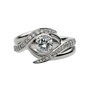 Entwined Rapture35 Engagement Ring Set - 18ct White Gold & 0.59ct Diamond